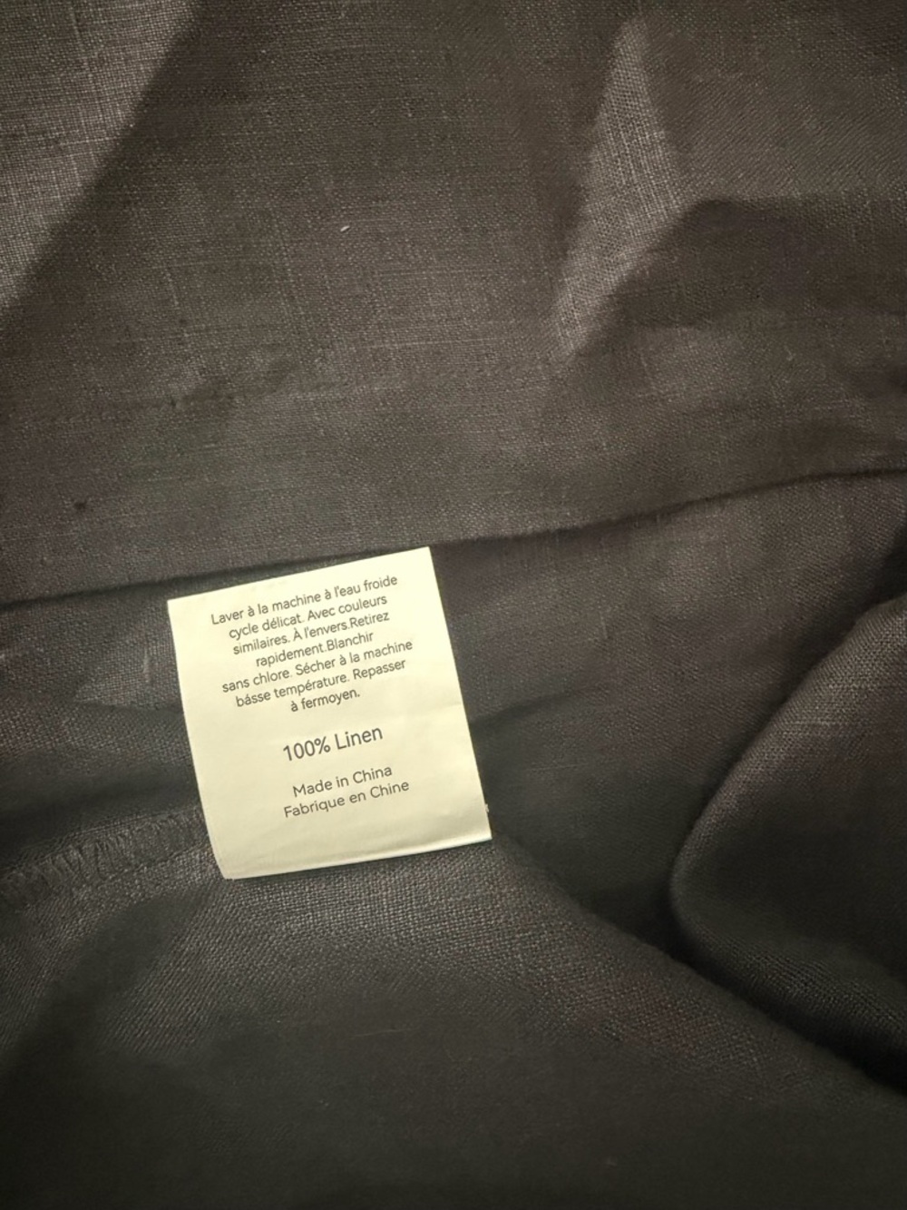 Lintico Women's 100% Linen Black Midi Dress Oversized Size M Lagenlook Pockets - Picture 5 of 8